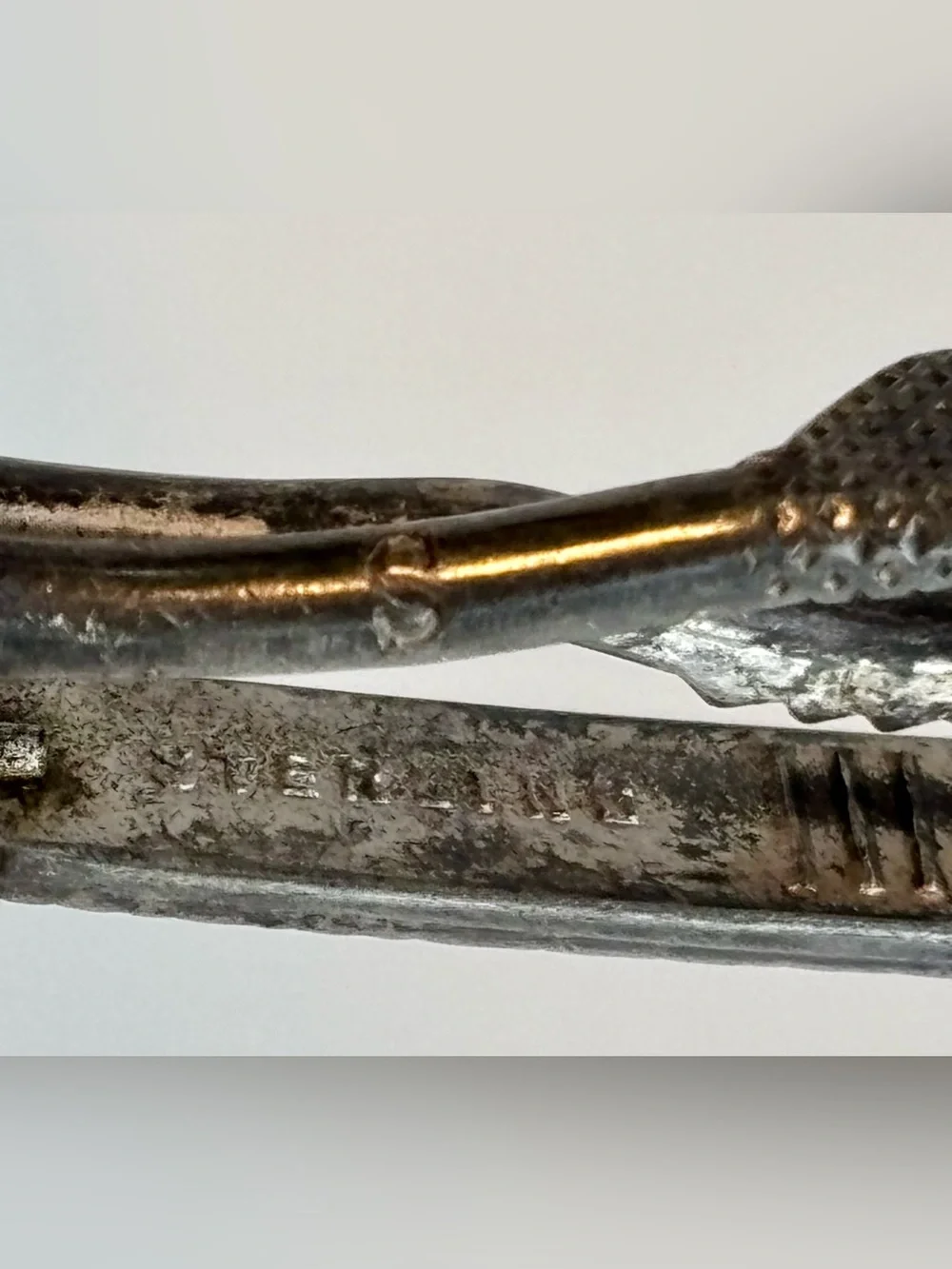 Vintage Hickok Sterling Silver Tie Clip Bar Mid Century Modern Retro 2in